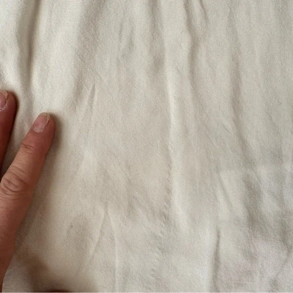 Free People Slip Dress /Tunic V Neck Ivory Sheer Beach Cover Up Medium - Picture 9 of 11